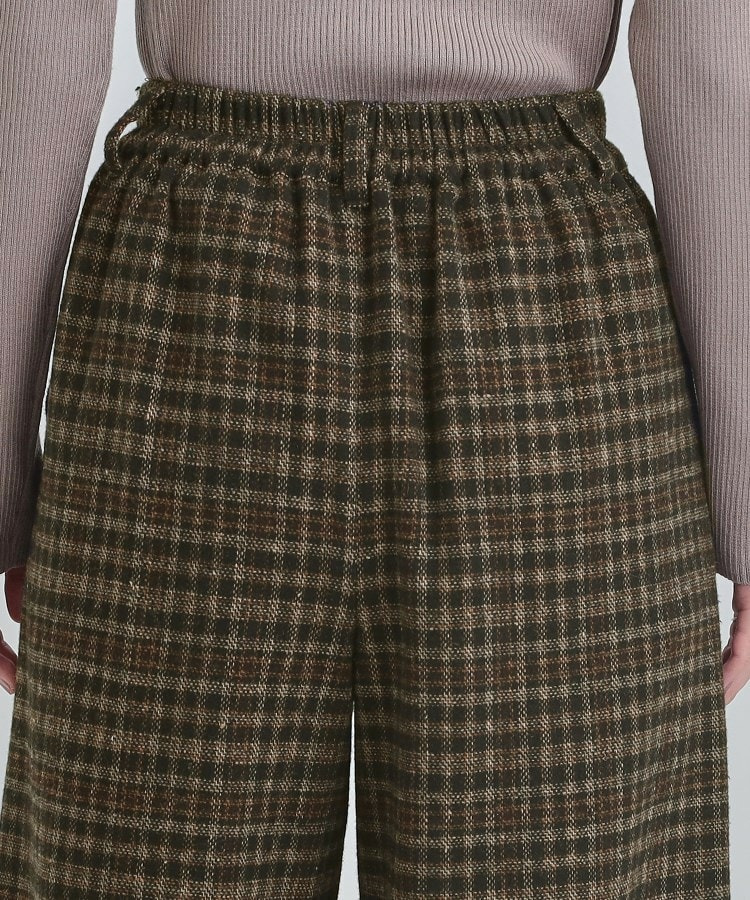 【あったか】チェック柄ワイドパンツ19