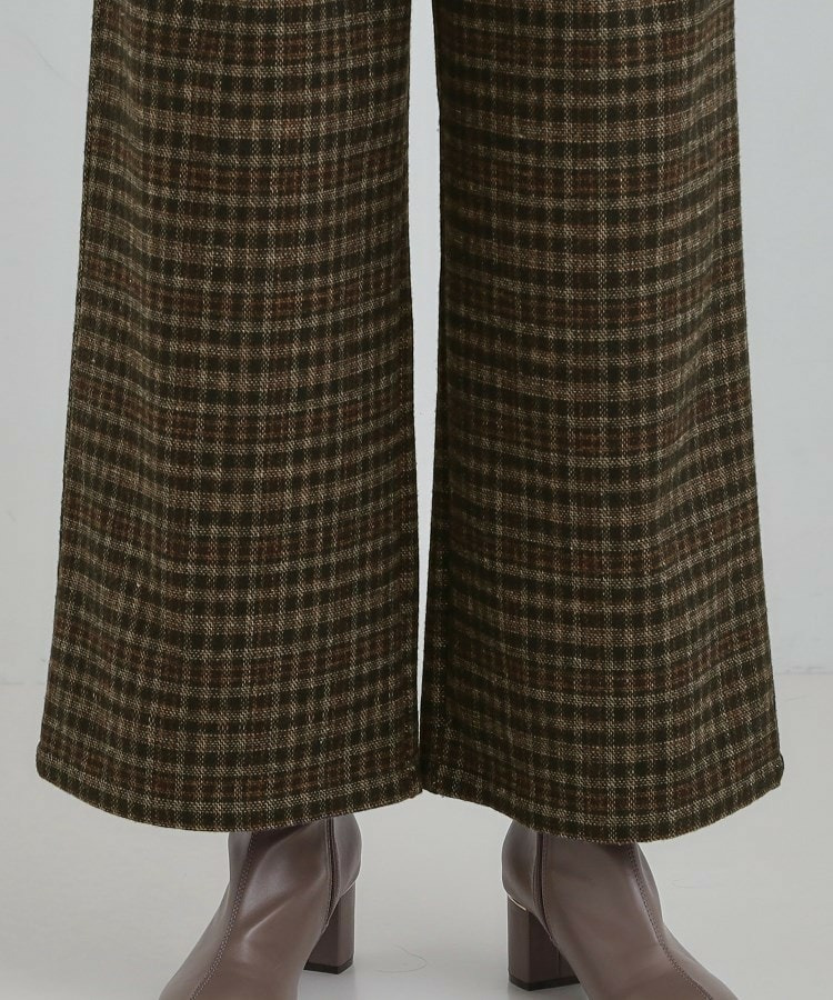 【あったか】チェック柄ワイドパンツ20