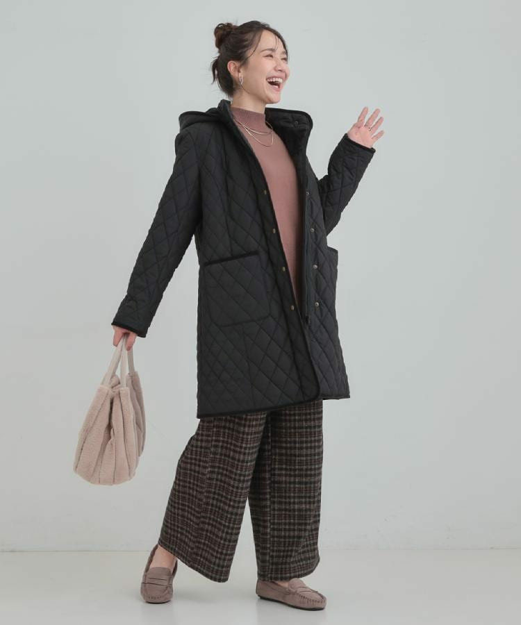 【あったか】チェック柄ワイドパンツ22
