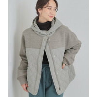 異素材キルトフードブルゾン