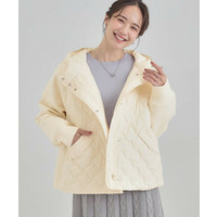 異素材キルトフードブルゾン