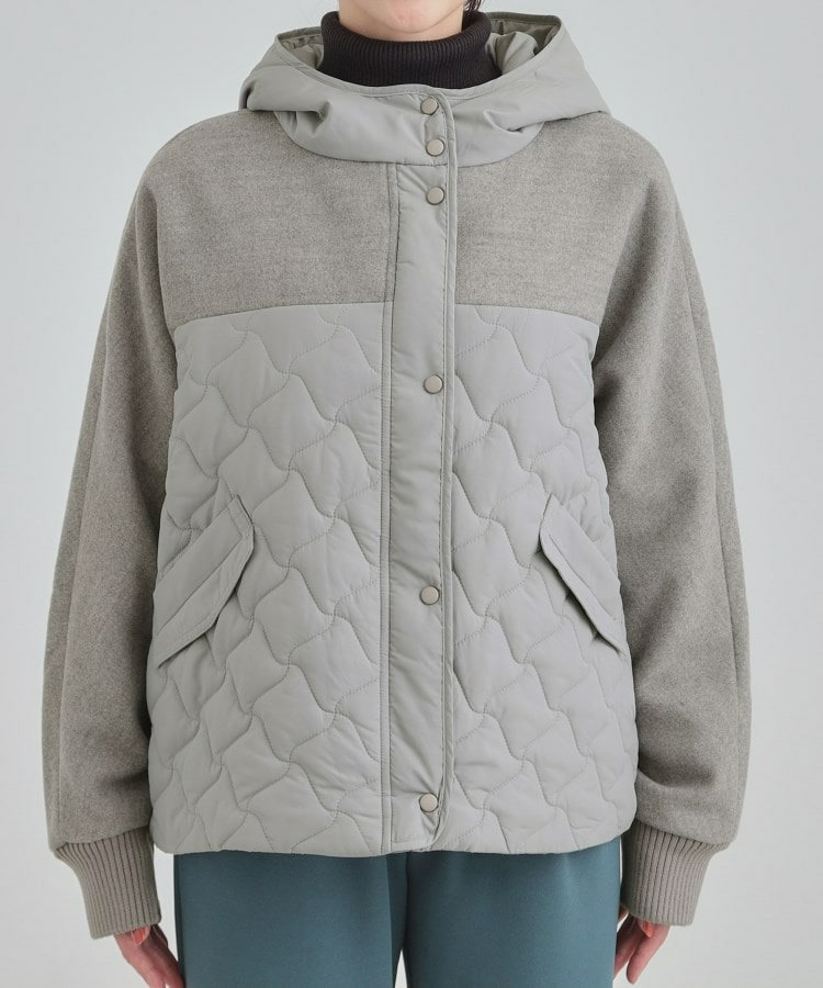 異素材キルトフードブルゾン10