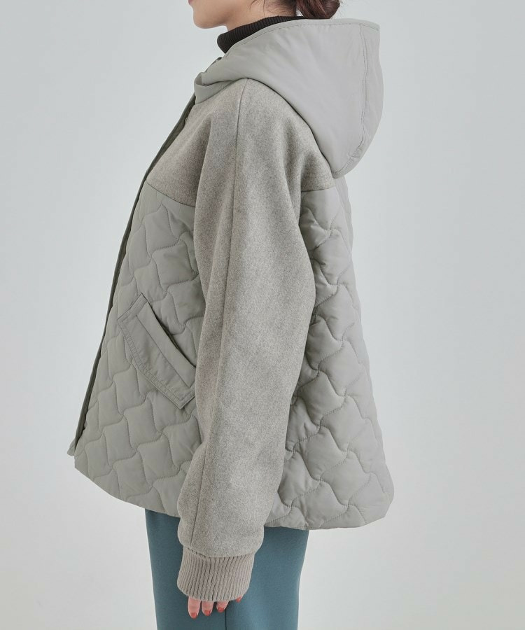 異素材キルトフードブルゾン11