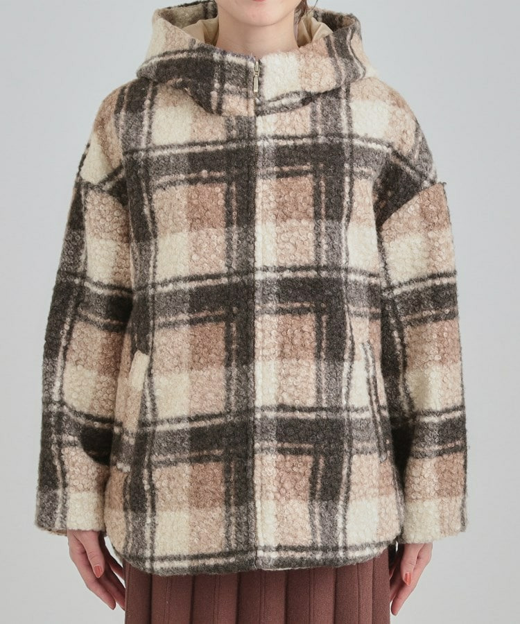 ブークレチェックフードコート10