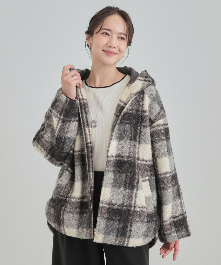 ブークレチェックフードコート2