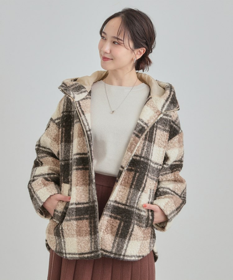 ブークレチェックフードコート6