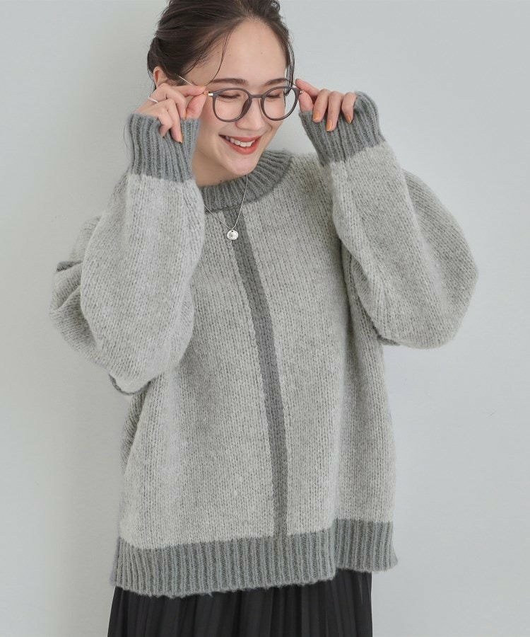 ざっくり感がかわいい ローゲージニット1