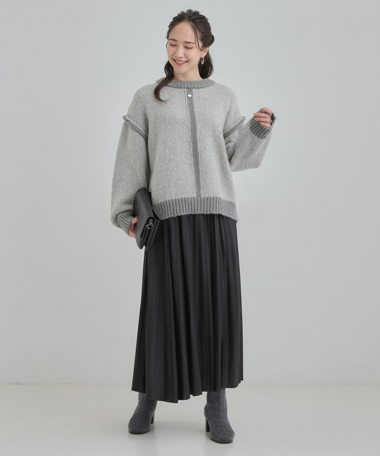 ざっくり感がかわいい ローゲージニット12