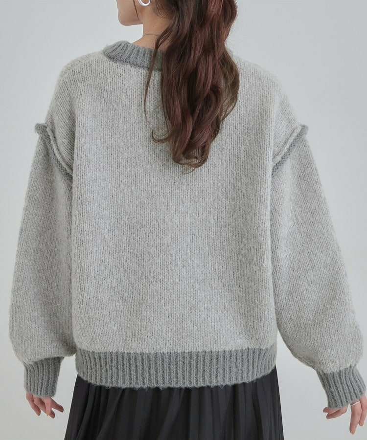 ざっくり感がかわいい ローゲージニット16