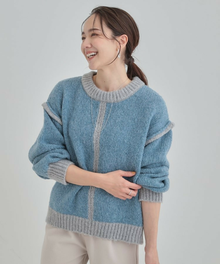 ざっくり感がかわいい ローゲージニット6