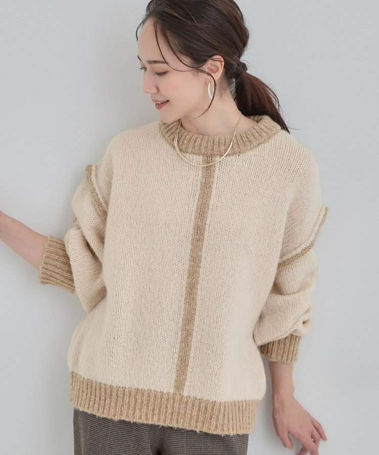 ざっくり感がかわいい ローゲージニット1