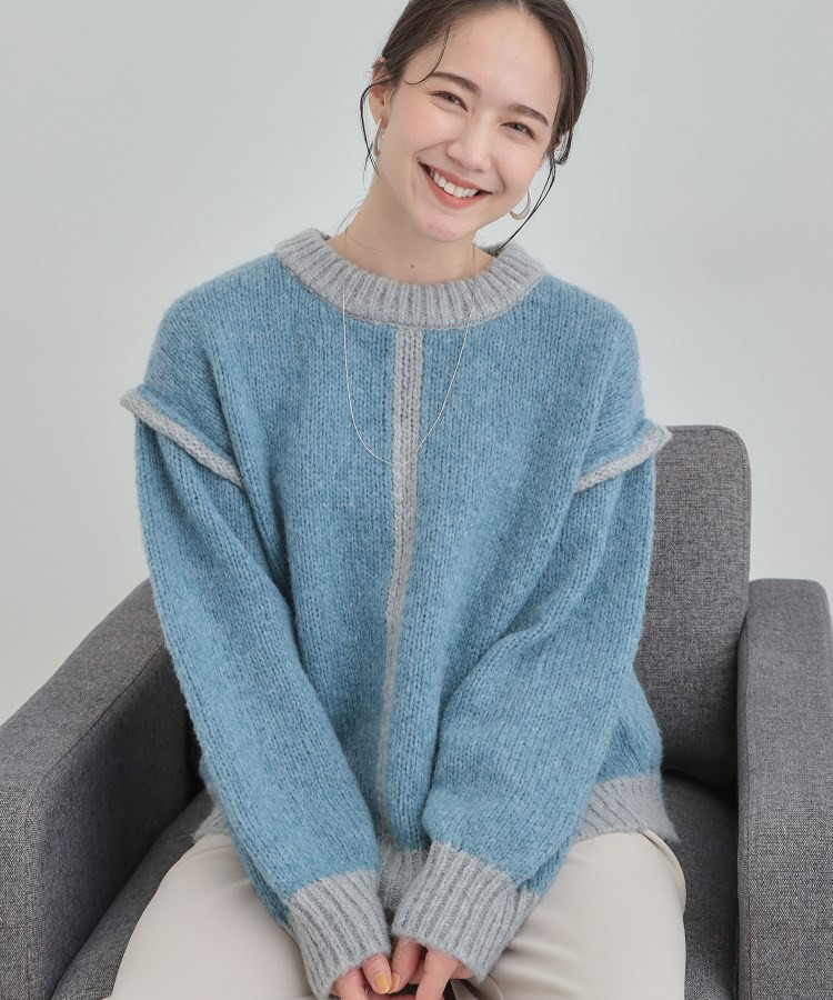 ざっくり感がかわいい ローゲージニット1