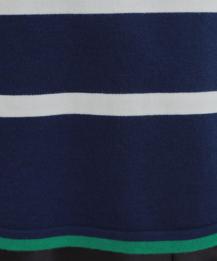 【洗濯機可/毛玉レス】ポンチョ風ボーダーニット13