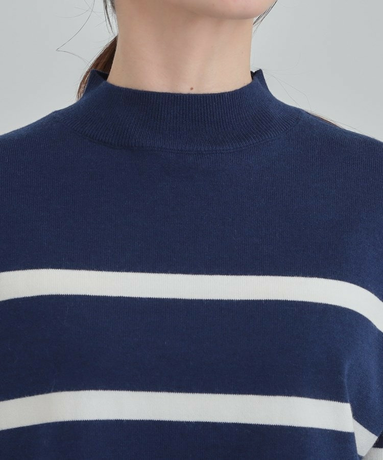 【洗濯機可/毛玉レス】ポンチョ風ボーダーニット17