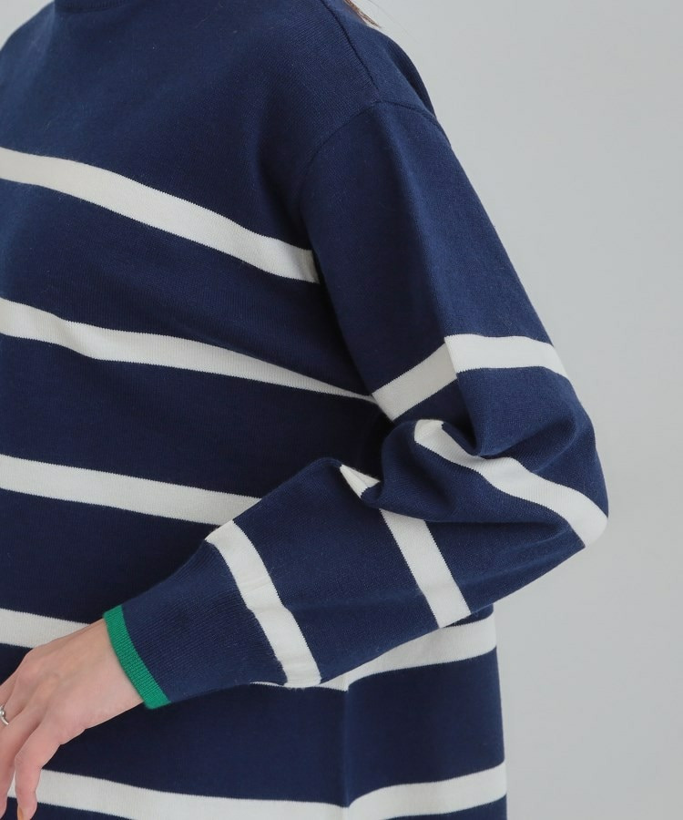 【洗濯機可/毛玉レス】ポンチョ風ボーダーニット18