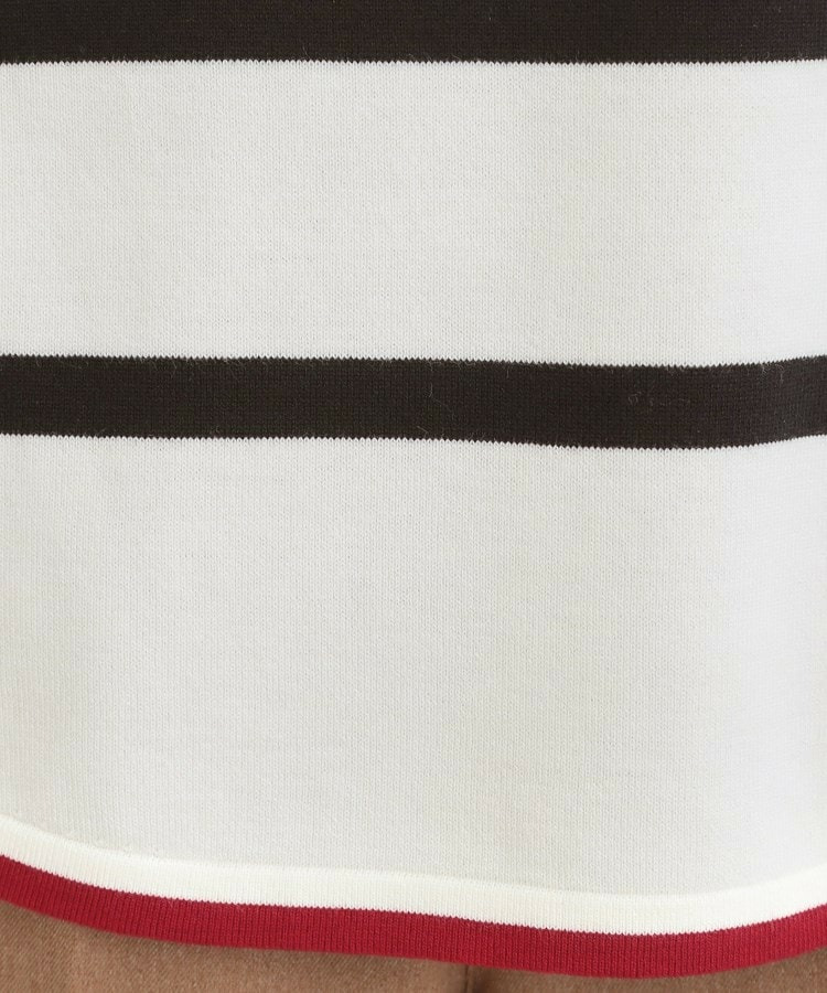 【洗濯機可/毛玉レス】ポンチョ風ボーダーニット5