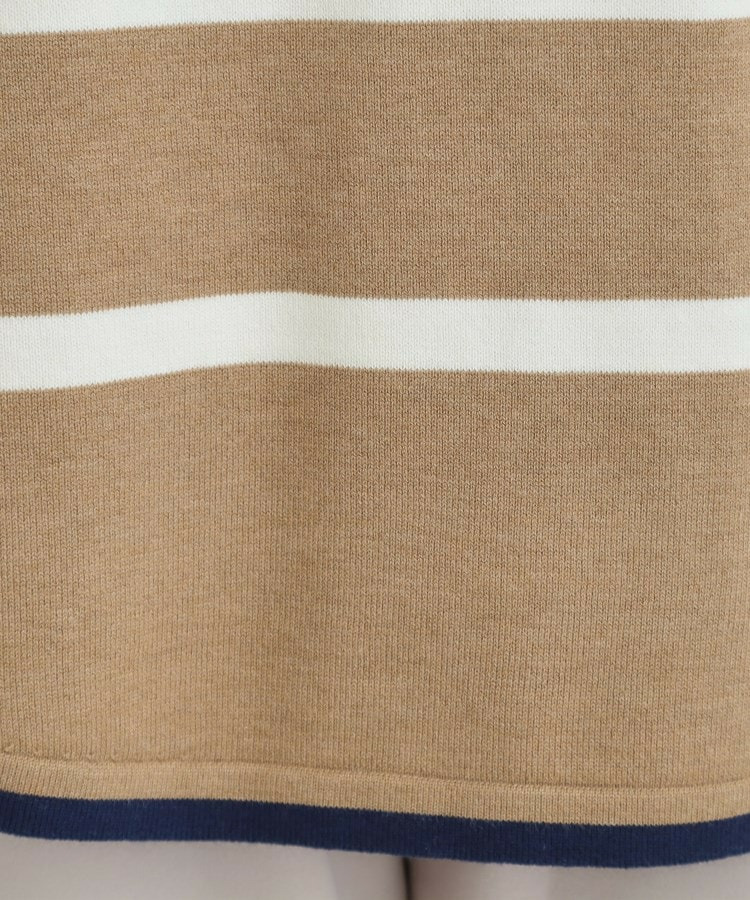 【洗濯機可/毛玉レス】ポンチョ風ボーダーニット9