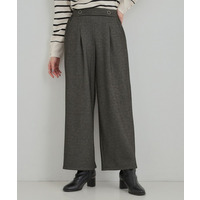 【あったか/S-LL】デニム風裏起毛ワイドパンツ