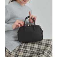 スエード調ボストンバッグ