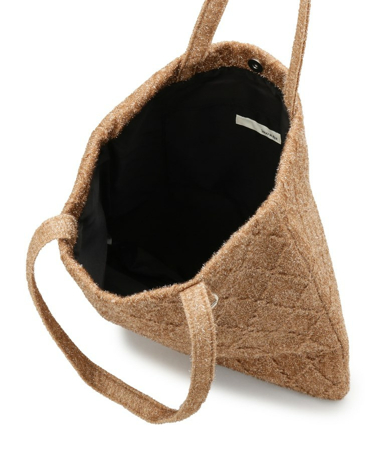 ラメ格子柄スクエアトートバッグ16