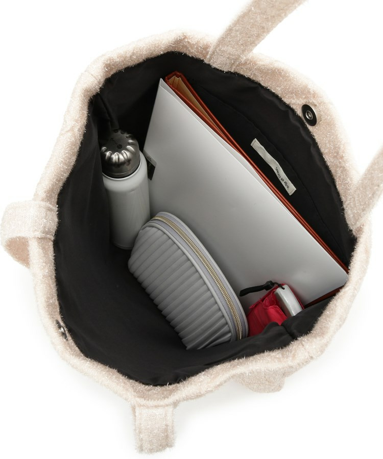 ラメ格子柄スクエアトートバッグ17