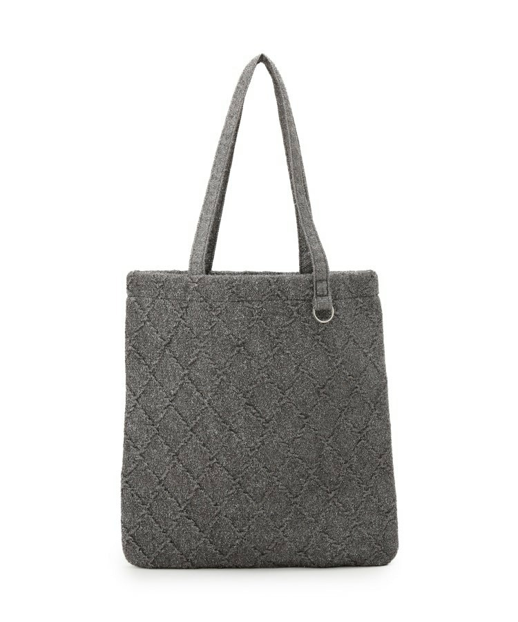 ラメ格子柄スクエアトートバッグ8