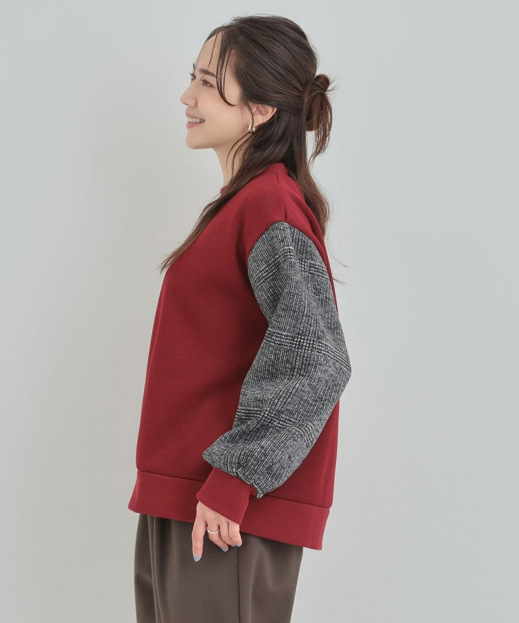 【あったか】裏起毛袖チェックトップス11