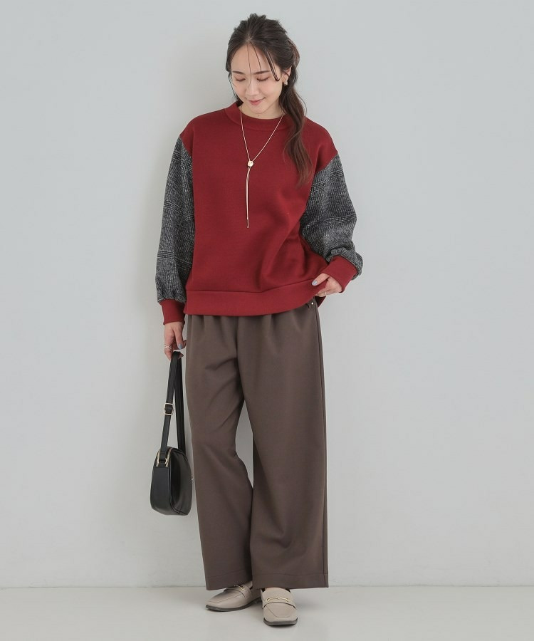 【あったか】裏起毛袖チェックトップス12