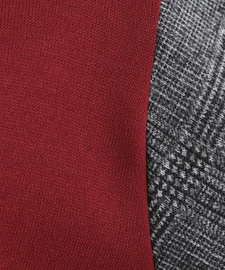 【あったか】裏起毛袖チェックトップス13
