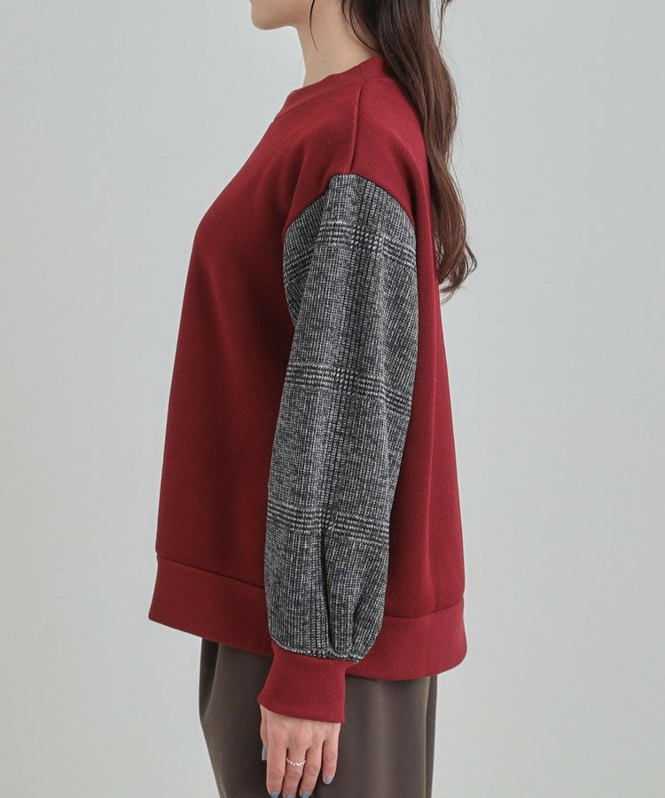 【あったか】裏起毛袖チェックトップス15