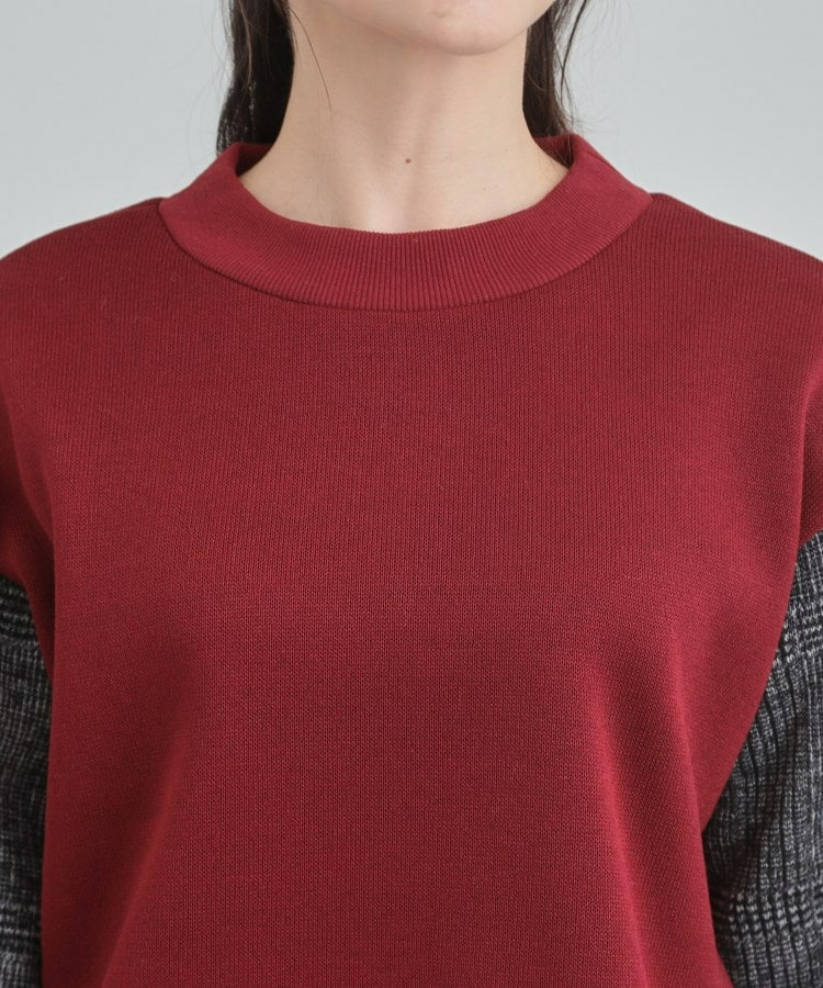 【あったか】裏起毛袖チェックトップス17