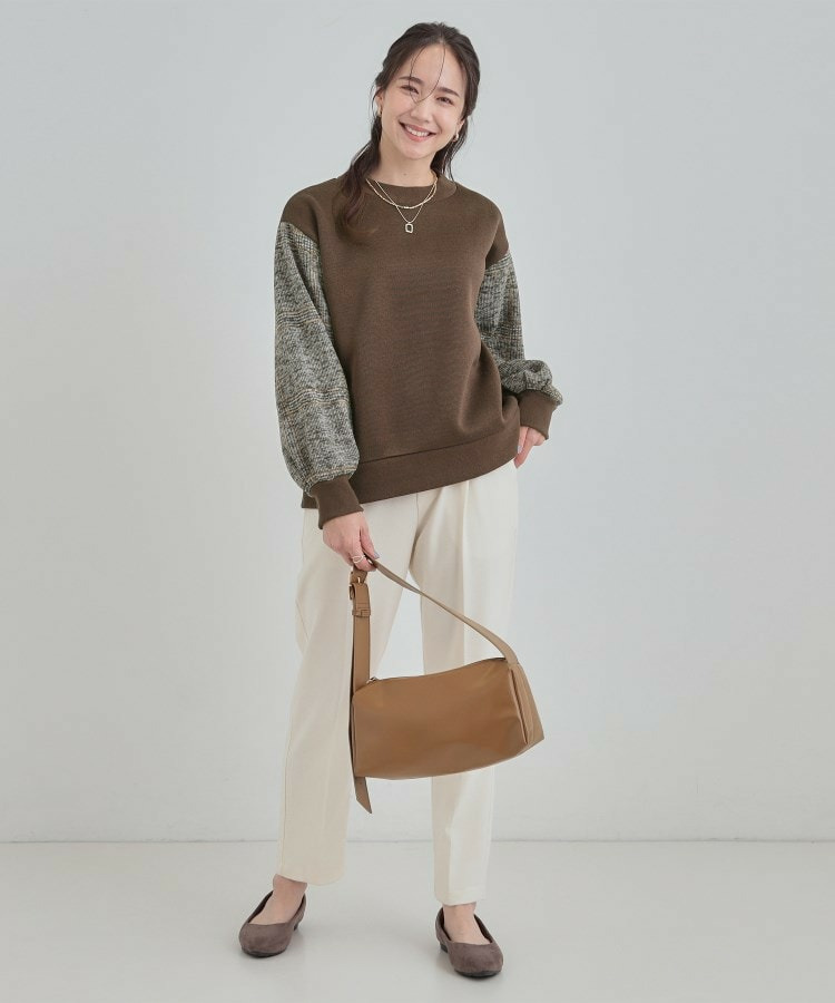 【あったか】裏起毛袖チェックトップス8