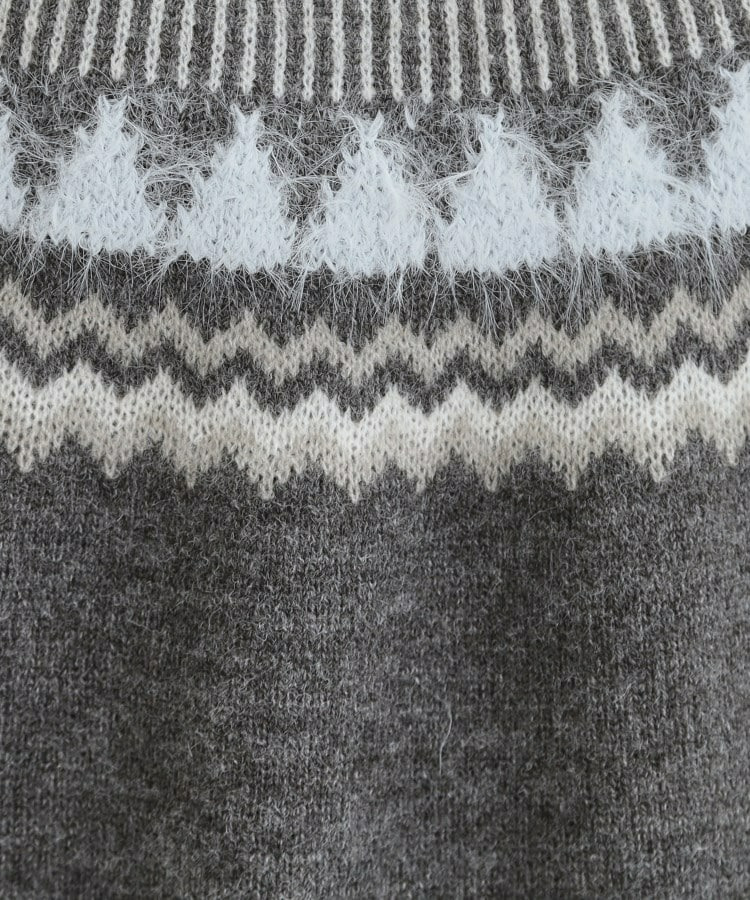 配色が大人かわいい フェアアイル柄求心ニット13