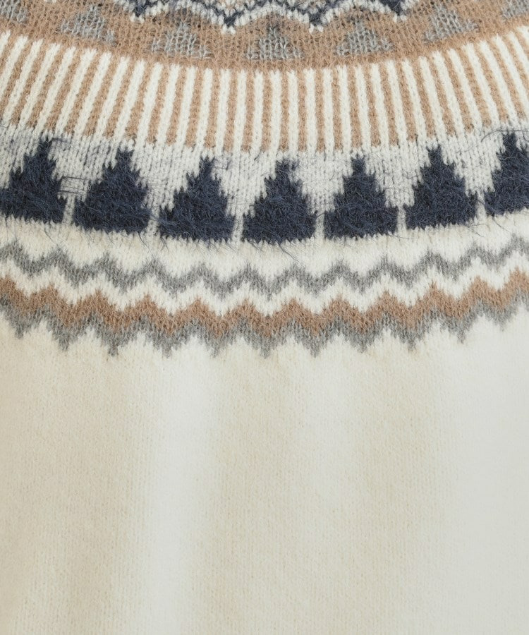 配色が大人かわいい フェアアイル柄求心ニット5