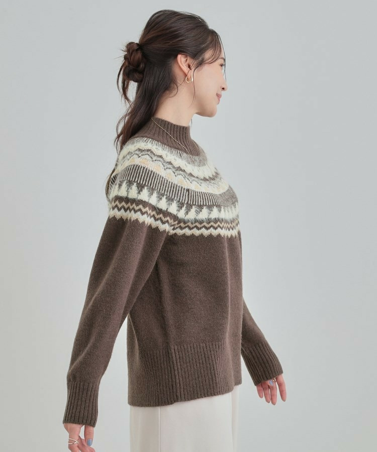 配色が大人かわいい フェアアイル柄求心ニット7