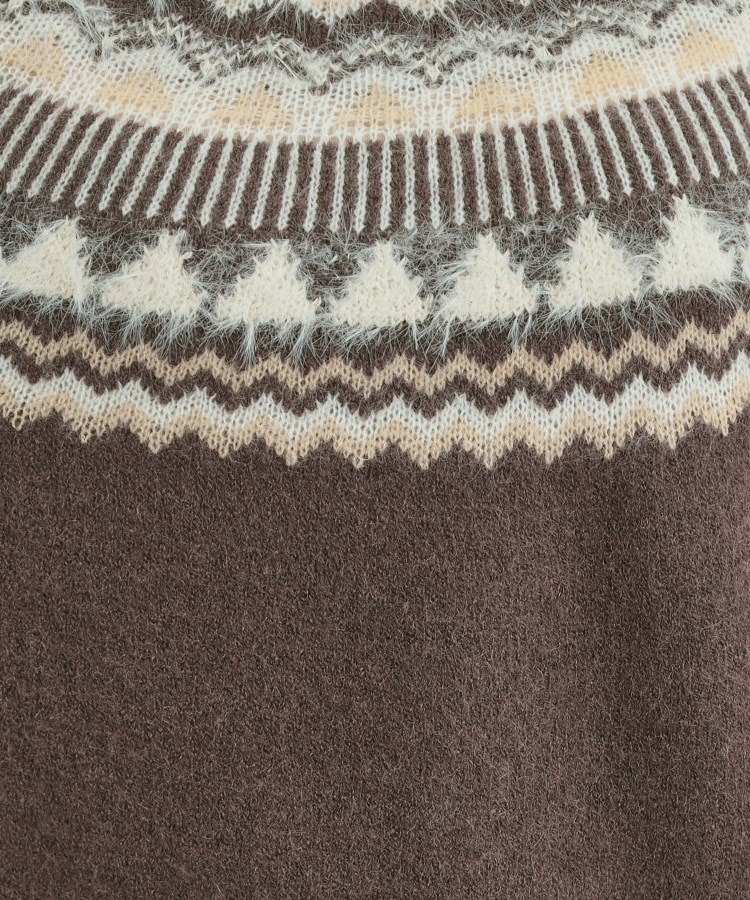 配色が大人かわいい フェアアイル柄求心ニット9