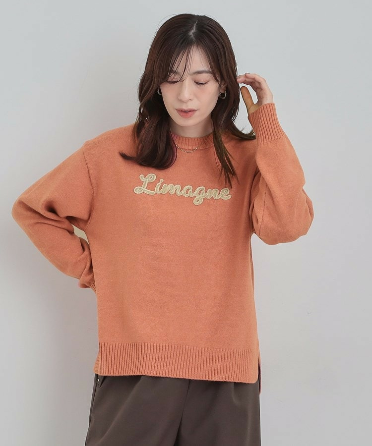 柔らかくフワフワした風合いがやみつきに スウェットライクロゴニット10