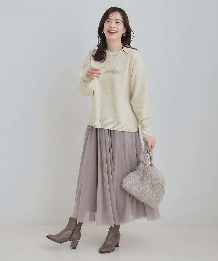 柔らかくフワフワした風合いがやみつきに スウェットライクロゴニット16