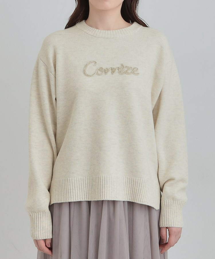 柔らかくフワフワした風合いがやみつきに スウェットライクロゴニット18