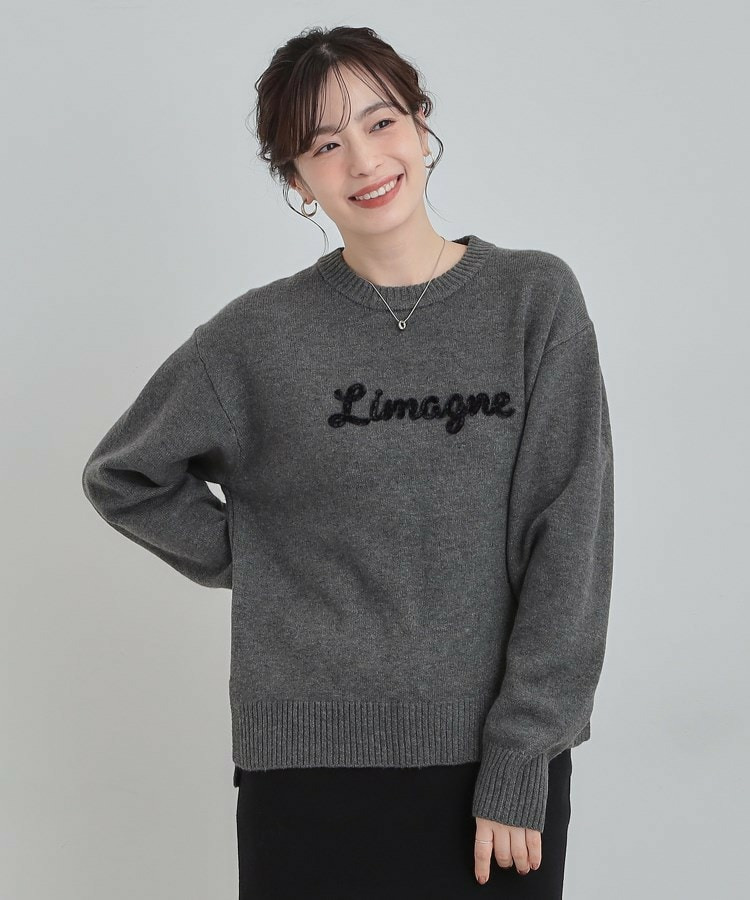 柔らかくフワフワした風合いがやみつきに スウェットライクロゴニット2