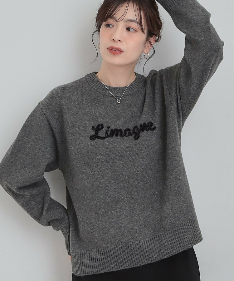 柔らかくフワフワした風合いがやみつきに スウェットライクロゴニット1