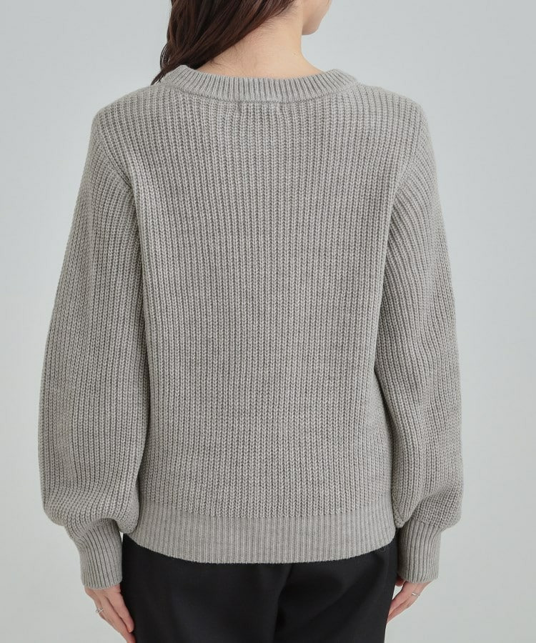 フェイクパールで上品見え ケーブルパール調ニット16