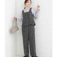 【2点セット/S-LL】着るだけで決まる クラシカルなツイード調 チェック柄セットアップ