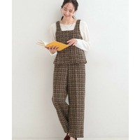 【2点セット/S-LL】着るだけで決まる クラシカルなツイード調 チェック柄セットアップ