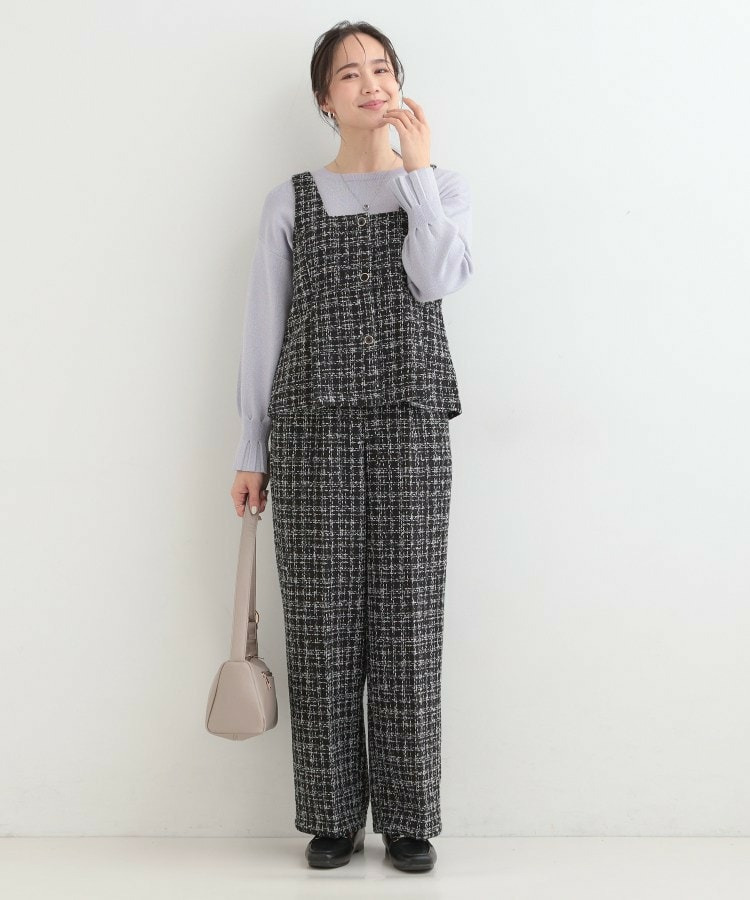 【2点セット/S-LL】着るだけで決まる クラシカルなツイード調 チェック柄セットアップ13