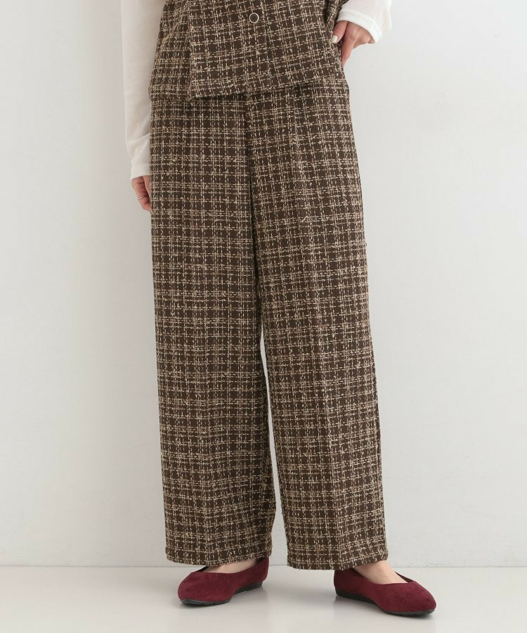 【2点セット/S-LL】着るだけで決まる クラシカルなツイード調 チェック柄セットアップ18