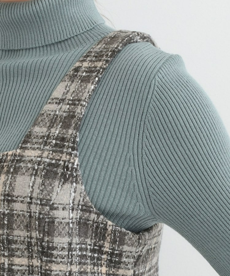 【2点セット/S-LL】着るだけで決まる クラシカルなツイード調 チェック柄セットアップ27