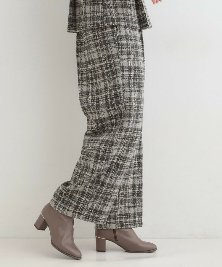 【2点セット/S-LL】着るだけで決まる クラシカルなツイード調 チェック柄セットアップ5