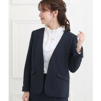 【洗濯機可/イージーケア/ストレッチ】きちんと楽に。カットジョーゼットジャケット