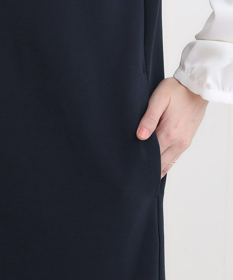 【洗濯機可/S-3L/イージーケア】きちんと楽に。カットジョーゼットロングジレ22